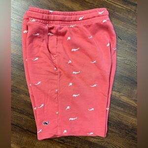 Pink Shark Print Shorts